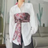 japonais haori kimono yukata obi ceinture robe décor brocart jacquard tissu ceinture chemise robe décor poitrine enveloppé cummerbunds