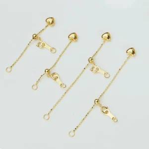 Bijoux fins en or pur 18 carats, collier de perles, bracelet, fermoir à queue, ABOOKS, rallonge, accessoires de bricolage, trouver, M750