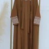 musulman enfants filles luxe dubaï abaya kimono cardigan broderie glands robe longue ramadan robe caftan femme islam vêtements
