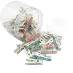 50 pièces/boîte Clips en bois créatifs punaise coloré décoratif tableau noir punaises pratique Durable punaises Photo mur