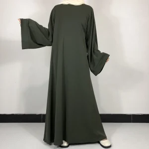 Abaya Nida plaine de base, 15 couleurs, avec ceinture gratuite, haute qualité, pour femmes musulmanes, robe Simple modeste, vêtements islamiques du Ramadan EID
