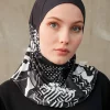 hijab d'intérieur sportif pour femmes, turban instantané à motifs géométriques pour dames, bandeau rond pour sauna