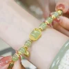 Bracelet en Jade Hetian naturel pour femmes, bijoux de tempérament élégant, haut sens, bijoux cadeau de fête de mariage