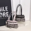 nouveau sac à main boho sac à bandoulière cloche pendentif sac fourre tout léger plaid sous les bras sac femmes doux pu vérifié fourre tout tissu sac à provisions