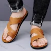 sandales d'été pour hommes, antidérapantes, respirantes, légères, semelle souple, chaussures de plage, confortables, à la mode, pantoufles à enfiler, nouvelle collection 2025