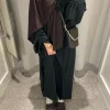 Abaya-Robe caftan noire pour femmes, tenue musulmane pour Ramadan, Niqab, tiens imar, Dubaï, Turquie, vêtements de prière islamique, robe arabe Abaya-Robe caftan noire pour femmes, tenue musulmane pour Ramadan, Niqab, tiens imar, Dubaï, Turquie, vêtements de prière islamique, robe arabe