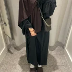 Abaya-Robe caftan noire pour femmes, tenue musulmane pour Ramadan, Niqab, tiens imar, Dubaï, Turquie, vêtements de prière islamique, robe arabe