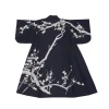robe longue de style vintage pour femmes, kimono japonais traditionnel, noir, peignoir, vêtements de cosplay, robe de photographie, entrée de document, 2023