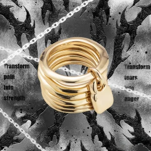 2025 UHO Europe et amérique Original nouveau produit bijoux or mode personnalité Six anneaux anneau détachable cadeau pour femmes