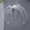 jm12 cage à oiseaux en maille pour patients, couvre visage, fascinateur, chapeaux de mariée avec voile, accessoires de mariage, blanc et noir, haute qualité