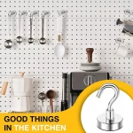 RapDuty-Crochets magnétiques en néodyme pour la cuisine, le réfrigérateur, le stockage et les décorations, le bain en continu