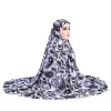 Extra grande taille doux imprimé XXXL musulman prier hijab amira tirer sur foulard islamique foulard