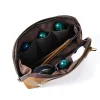 sac à main en cuir véritable pour hommes et femmes, portefeuille en cuir de vache avec porte clés, porte monnaie portable, pochette