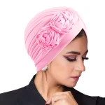 Mode musulmane fleur Hijab Turban ethnique islamique femmes bonnet chapeau perte de cheveux chimio chapeaux tête enveloppement casquette à la mode dames Bandana