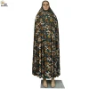 abaya caftan à capuche pour femme musulmane, ramadan, avec hijab, imprimé floral, dubaï, robe saoudienne, vêtement de prière africain, turquie