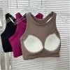 gilet de sport de yoga en forme de i pour femmes, une pièce respirante, fitness, course à pied, haut d'entraînement, soutien gorge pour toutes les saisons