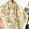 foulard carré en satin de soie 110x110cm, châle imprimé floral musulman, hijab imprimé à la mode pour femmes, mouchoir en voile de coton doux