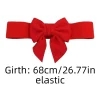 ceinture élastique vintage à grand nœud, tissu doux, large ceinture, douce et élégante, pour robe de soirée, accessoires pour jupe
