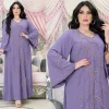 Caftan Eid-Robe de soirée longue pour femmes musulmanes, tenue élégante pour Ramadan, Dubaï, Abaya, Turquie, Islam