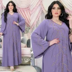 Caftan Eid-Robe de soirée longue pour femmes musulmanes, tenue élégante pour Ramadan, Dubaï, Abaya, Turquie, Islam