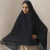 Longue écharpe de prière islamique pour femme, tiens imar élégant, Ramadan islamique modeste, Hijab en jersey doux et léger, Amira Abaya Jilbab, 130x95cm