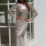 Robe de plage en maille transparente pour femmes, couvertures de plage, manches longues, coupe couvertes, tenues éducatives, Hot Club Rave, 1 pièce