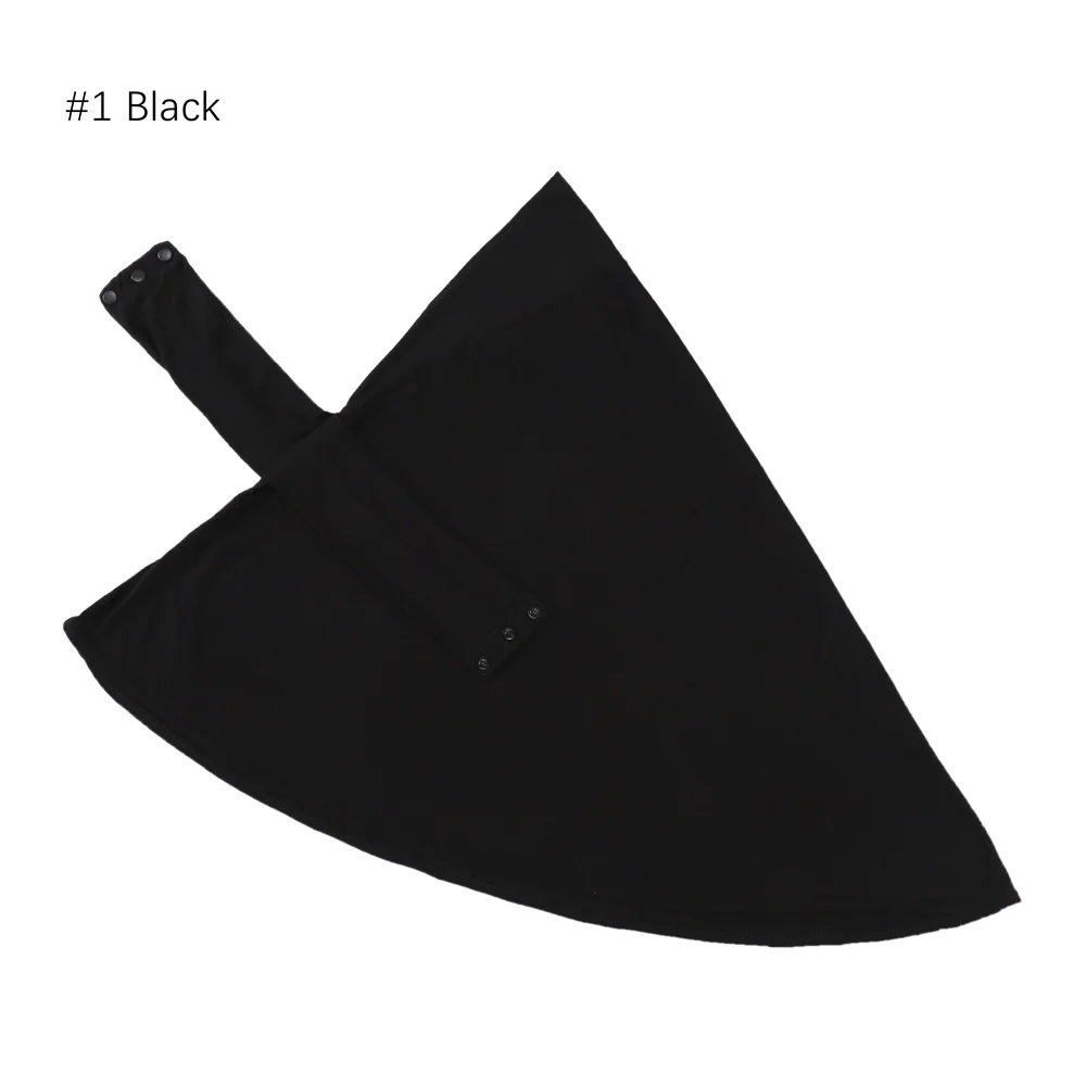 bonnet hijab instantané à boutons en jersey modal uni pour femme, élastique, couverture complète musulmane, fermeture à pression, bonnet islam foulards, bande de sauna