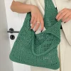 sac en laine au crochet, sac tricoté à la main, sac à bandoulière pour femmes