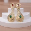 boucles d'oreilles décoratives de mariée marocaine, bijoux d'oreille au design creux, accessoires populaires pour femmes, pour fêtes de mariage et festivals