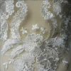 patch de col en tissu brodé en dentelle, couture de fleurs, pour robe de soirée de mariage, vêtements de mariée, artisanat de bricolage