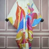 2025 femme africaine nouvelle mode abaya femmes musulmanes ramadan streetwear boubou élégant dame soie col en v caftan robe boho vêtements