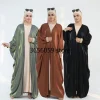 manches chauve souris abaya papillon brillant, (sans intérieur), caftan abaya pour femmes musulmanes, tenue hijabi, vêtements islamiques de dubaï, ramadan