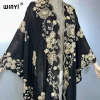 winyi élégant broderie kimono bohème luxe maillots de bain maillot de bain couvrir femmes cardigan vacances long manteau abaya dubaï luxe