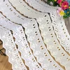 Tissu en dentelle pour vêtements féminins, dentelle brodée, blanc, beige, creux, garniture en dentelle, bricolage, luxe, 3 mètres