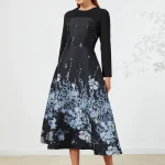 DEVCHATA-Robe caftan Jacquard pour femmes, abaya arabe élégante, design de vêtements musulmans, mode islamique, noir, Dubaï, nouveau