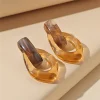 boucles d'oreilles en résine transparente pour femmes et filles, bijoux tendance, géométriques irréguliers, en métal acrylique, pour fête, nouvelle collection