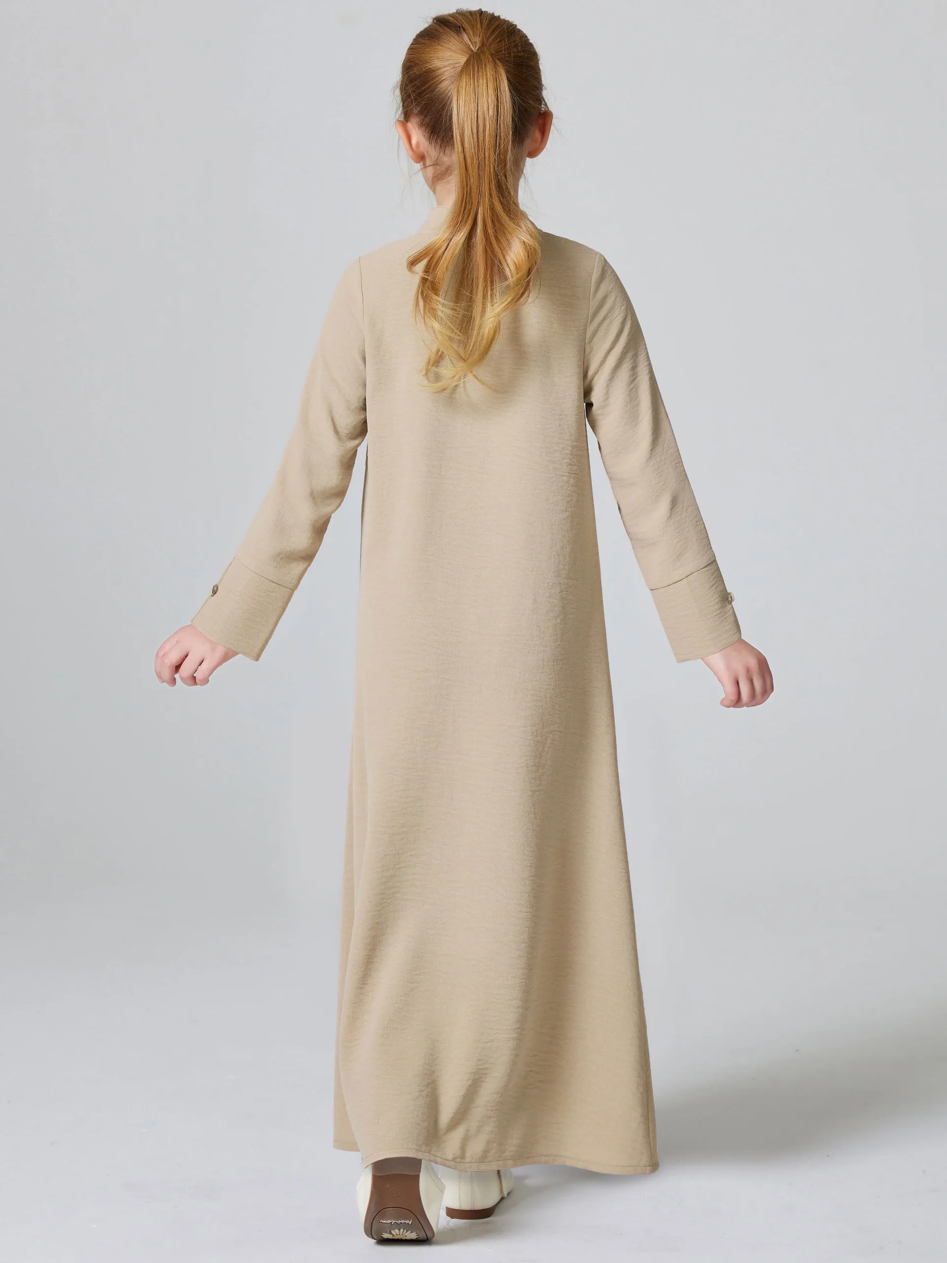 abaya ramadan kebaya filles 2 pièces tenues musulmanes, robe à manches longues + ensemble hijab, enfants abayas filles dubaï khimar