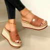 femmes pantoufles tendance femmes chaussures compensées antidérapant confortable plage sandales grande taille femmes chaussures sandalias de mujer verano 2025