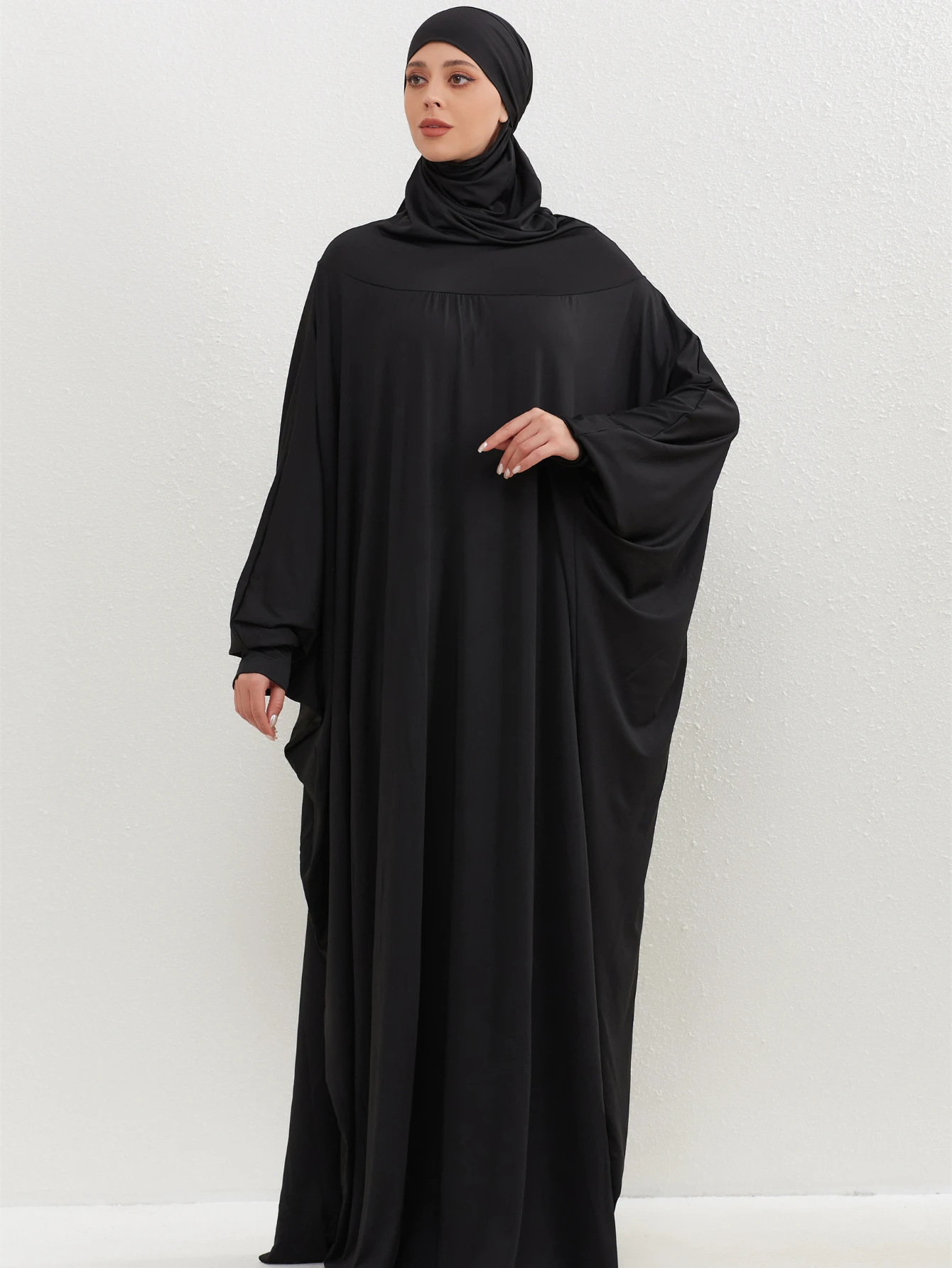 abaya islamique modeste ramadan robe musulmane abayas à capuche à manches longues une pièce prière hijab robe femmes jilbabs caftans turcs