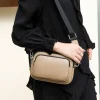 sac à main rectangulaire en cuir group pour femme, sacoche à bandoulière de luxe de styliste, solide, 100%, 2024