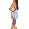 femmes mode sans manches lâche sexy tenues longue robe à glissière robe d'été imprimer robe maxi scoop col en v robes à glissière tenue décontractée