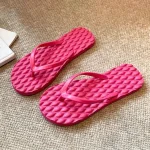 Pantoufles simples à semelles plates de couleur unie, tongs à plateforme de Massage, vêtements de plage EVA, sandales de plage pour la maison