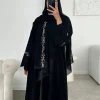 moyen orient femmes arabe dubaï abaya luxe kimono cardigan broderie florale robe longue robe modeste femme islam vêtements kebaya
