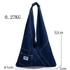 femmes grande capacité sac fourre tout simple solide femme shopper sac à bandoulière décontracté denim toile sacs de messager pour sacs à main de mode