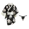 robe kimono japonaise pour femmes, 3 pièces, peignoir, style traditionnel, costumes yukata, pyjama, ceinture, lingerie sexy, chemises de nuit, 2023