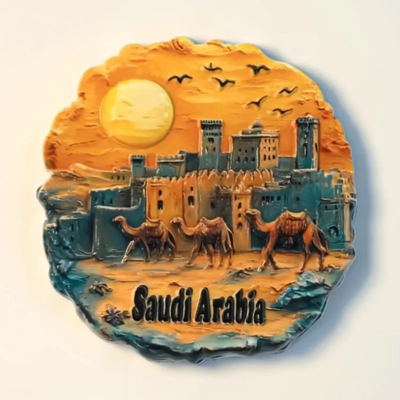 aimants de réfrigérateur de voyage, arabie saoudite, la ville sainte makkah, souvenirs touristiques, autocollants pour réfrigérateur, décoration de maison, cadeaux de mariage