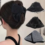 Grand strass arc griffe de cheveux crabe perles élégantes épingles à cheveux femmes filles doux ornement de cheveux pinces à cheveux accessoires de cheveux de mode