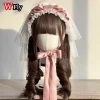 maid subculture japonais fille femmes harajuku magnifique y2k lolita gothique Élégant voile floral dentelle arc décoration bandeau