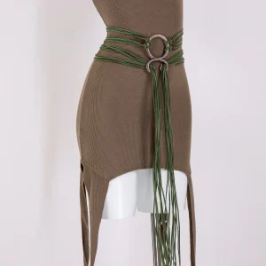 Ceinture nouée à anneau de corde longue médiévale pour femmes, ceinture de corde nouée à la taille de sorcière nordique, accessoires de Costume de la Renaissance Viking