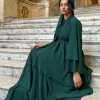 eid musulman abaya femmes en mousseline de soie 3 couches gâteau fête cardigan robe jalabiya robes ramadan maroc abayas caftan robes 2026